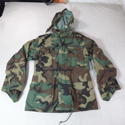 VINTAGE Alpha Industries M-65 Field Jacket Mens Small Woodland