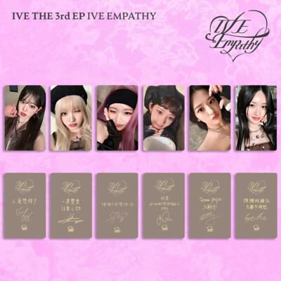 6pcs/set Kpop IVE EMPATHY Album Self Made MAKERSTAR Photocard