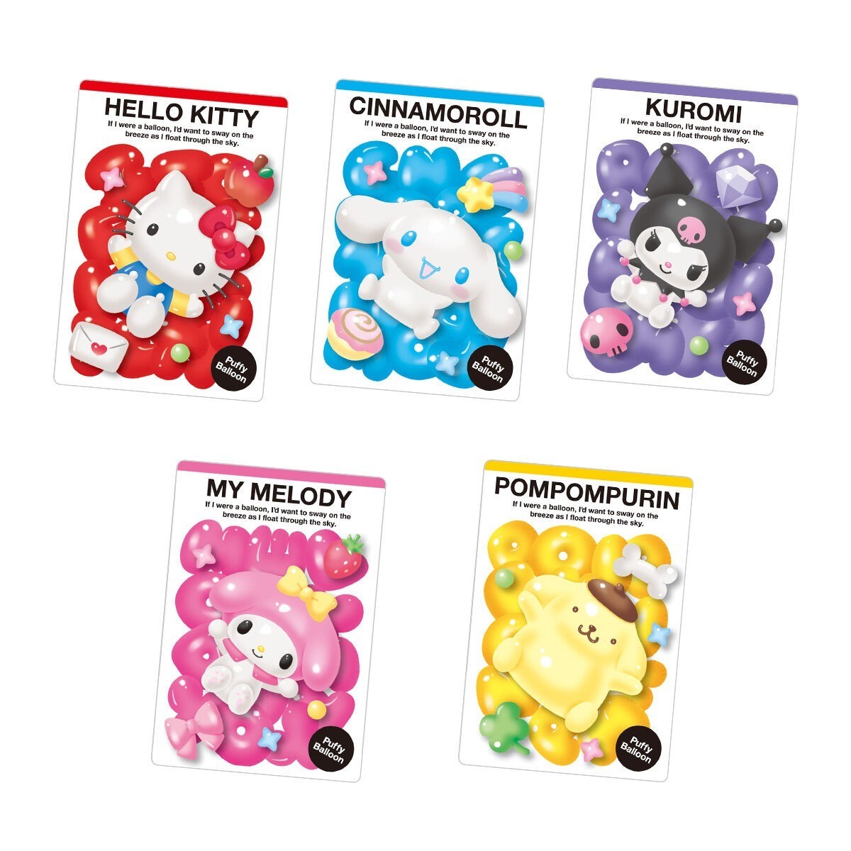 Sanrio characters Wafer vol.11 Metallic plastic card 20 Packs set