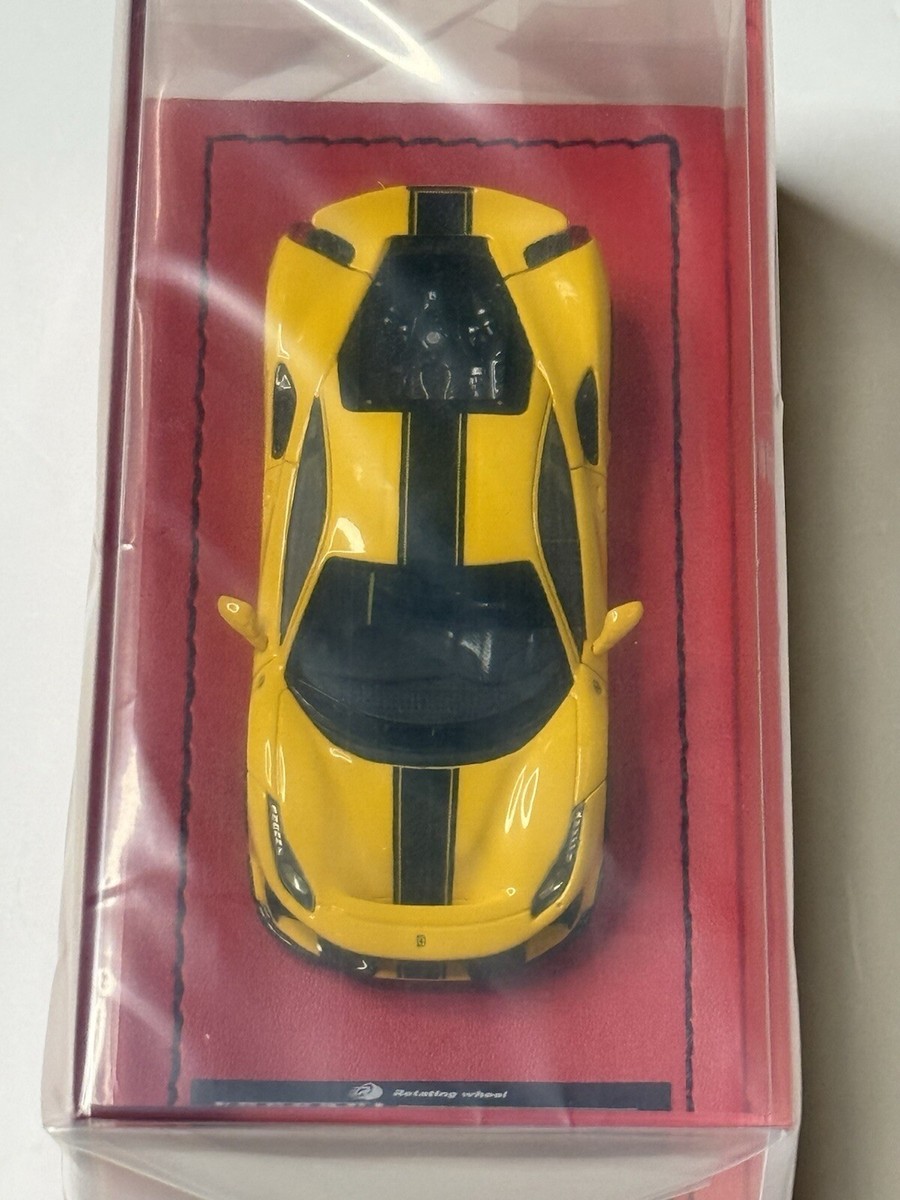 ROTATING WHEEL 1:64 Resin Model FERRARI 488 PISTA Yellow - LIMITED