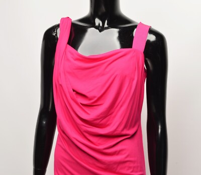 Vivienne Westwood Anglomania Draped Bodycon Pink Midi Dress Size M