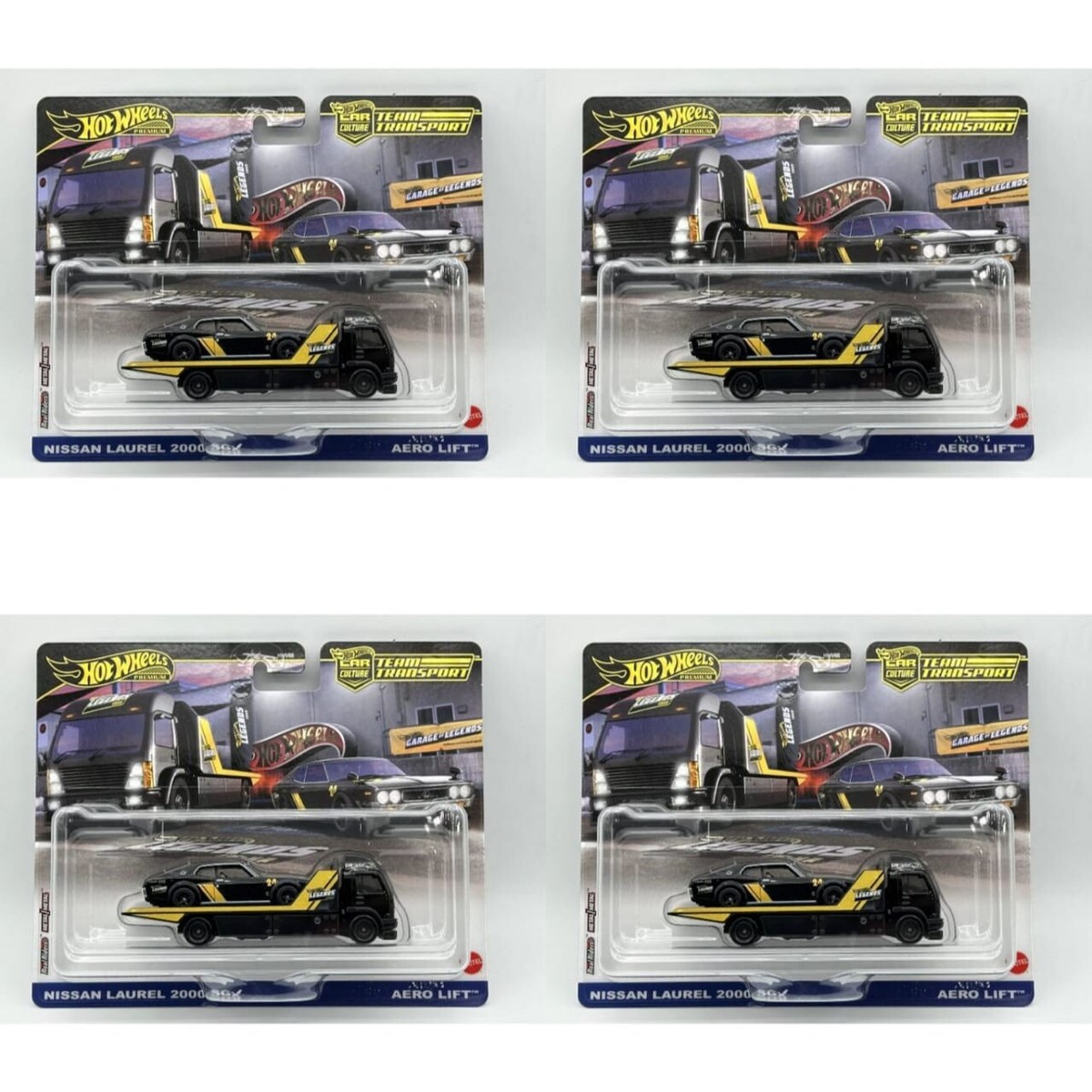 4x 2024 Hot Wheels Legends Tour Team Transport Nissan Laurel 2000