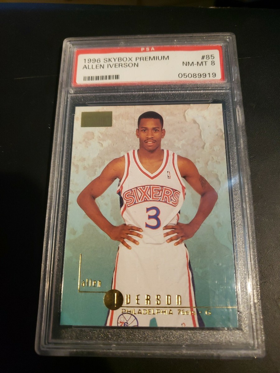 1996-97 Skybox Premium Allen Iverson Rookie Card #85 PSA Near Mint