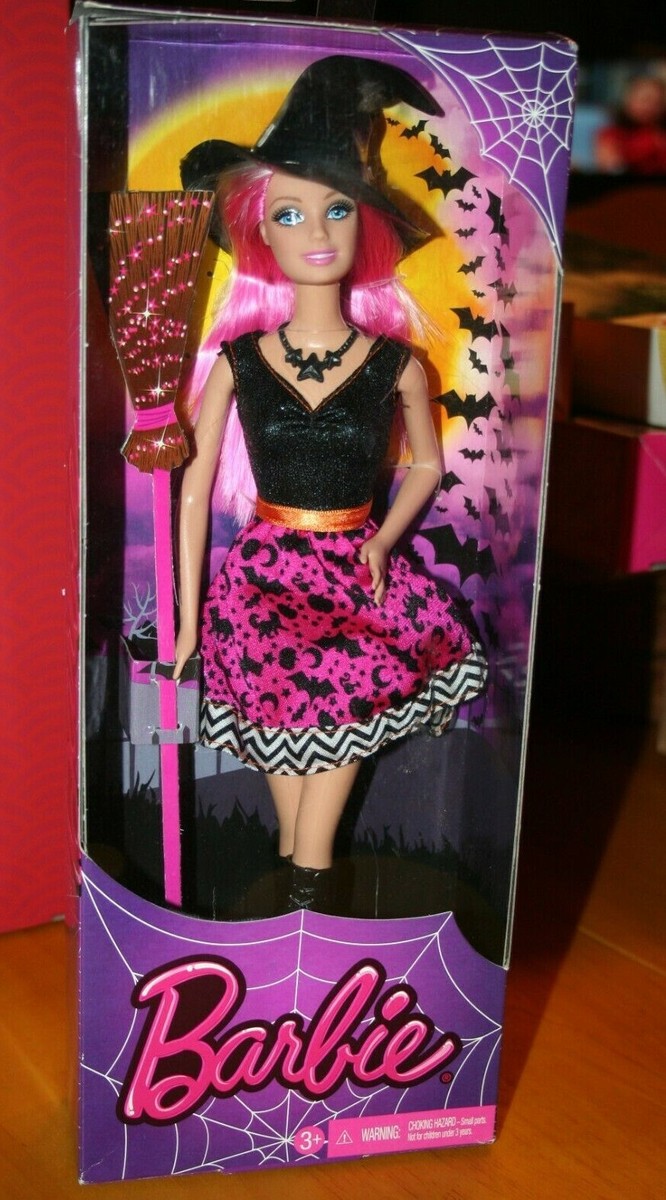2014 Halloween Witch Barbie with Pink Hair/New in Box | eBay