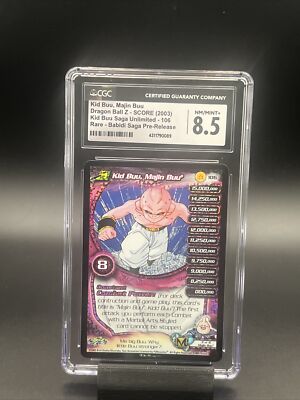 Kid Buu, Majin Buy Lv 5 Foil CGC 8.5 Near Mint Score Z Kid Buu