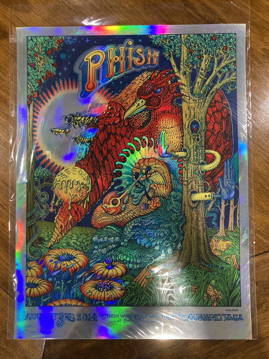 Phish Alpharetta 8/3 2014 Poster by David Welker Foil Print RARE