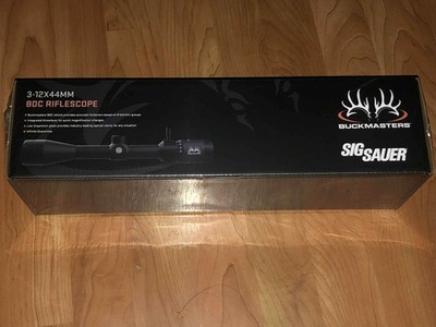 Sig Sauer Buckmasters BDC 3-12x44mm SFP Riflescope - Black