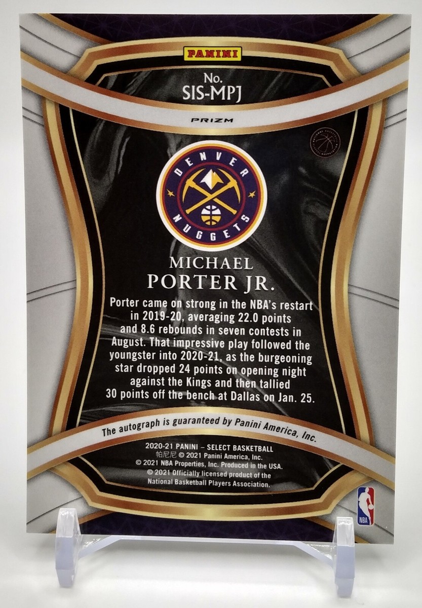 2020-21 Panini Select Signature Selections - Michael Porter JR