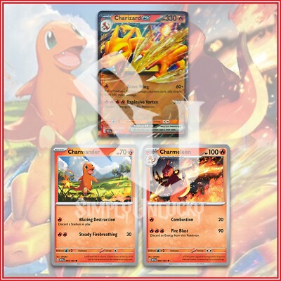 Pokemon TCG: Charizard ex Super-Premium Promo Set of 3