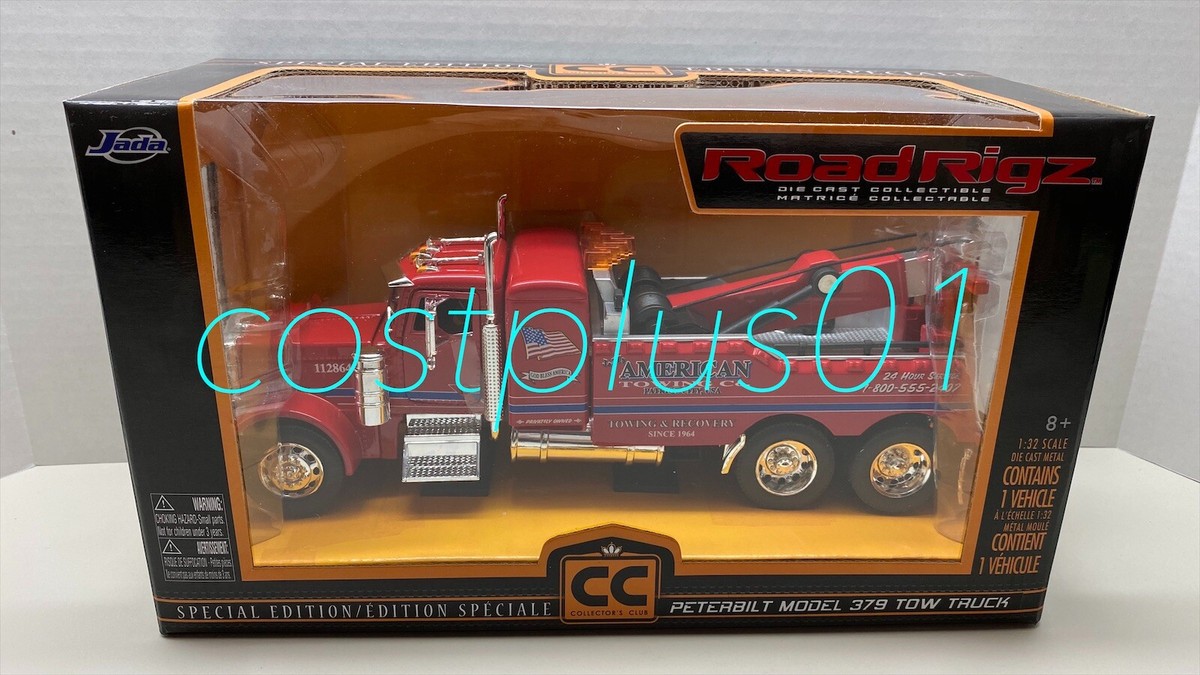 JADA ROADRIGZ PETERBILT MODEL 379 1:32 AMERICAN TOWING COMPANY RED