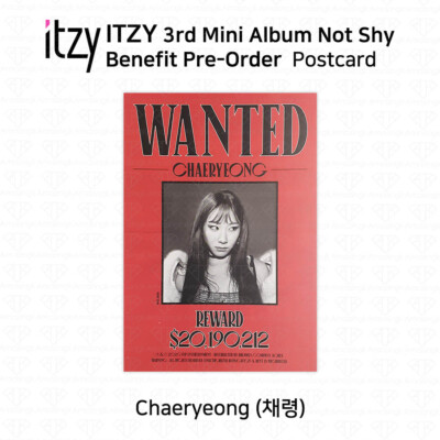 ITZY 3rd Mini Album Not Shy Pre-Order Benefit Postcard Lia Yeji