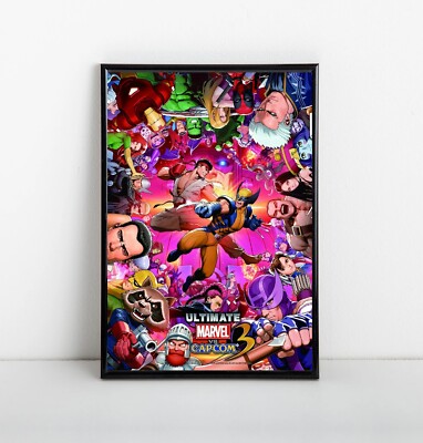 Ultimate Marvel vs Capcom 3 Game Poster | Ryu Hulk Wolverine | Art