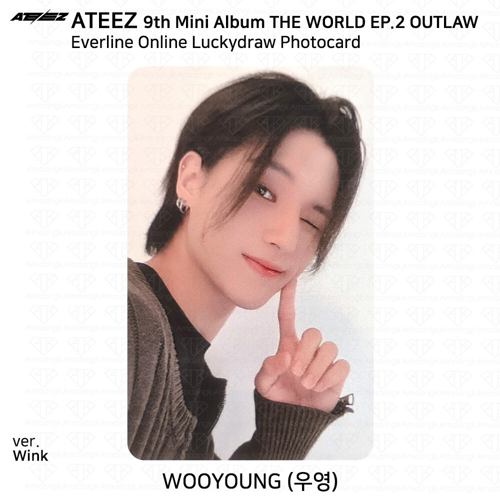 ATEEZ THE WORLD EP.2 OUTLAW Everline Online Lucky Draw Photocard