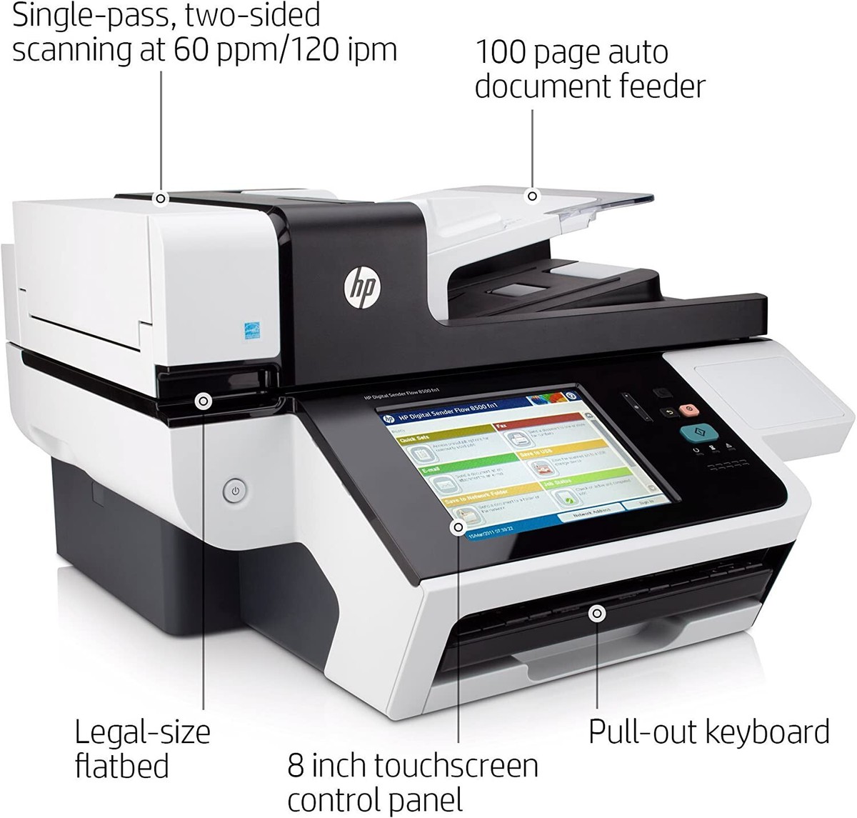 HP Flow 8500 fn1 Document Capture Workstation Scanner (L2719A) for