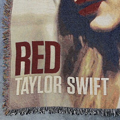Taylor Swift Red Concert Tour Album Cover Tapestry Woven Throw