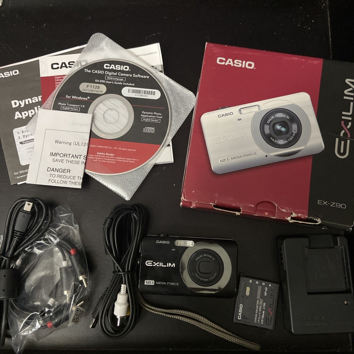 Casio EXILIM EX-Z90 12.1 MP Digital Camera - Black (Battery) for