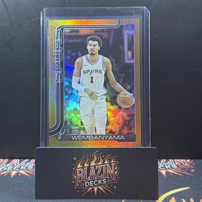 2025-26 NBA Topps #195 Victor Wembanyama Gold Rainbow /50 | eBay
