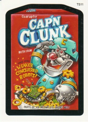 WACKY PACKAGES TS11 RARE CAP'N CLUNK SERIES 6 POSTCARDS BONUS CARD