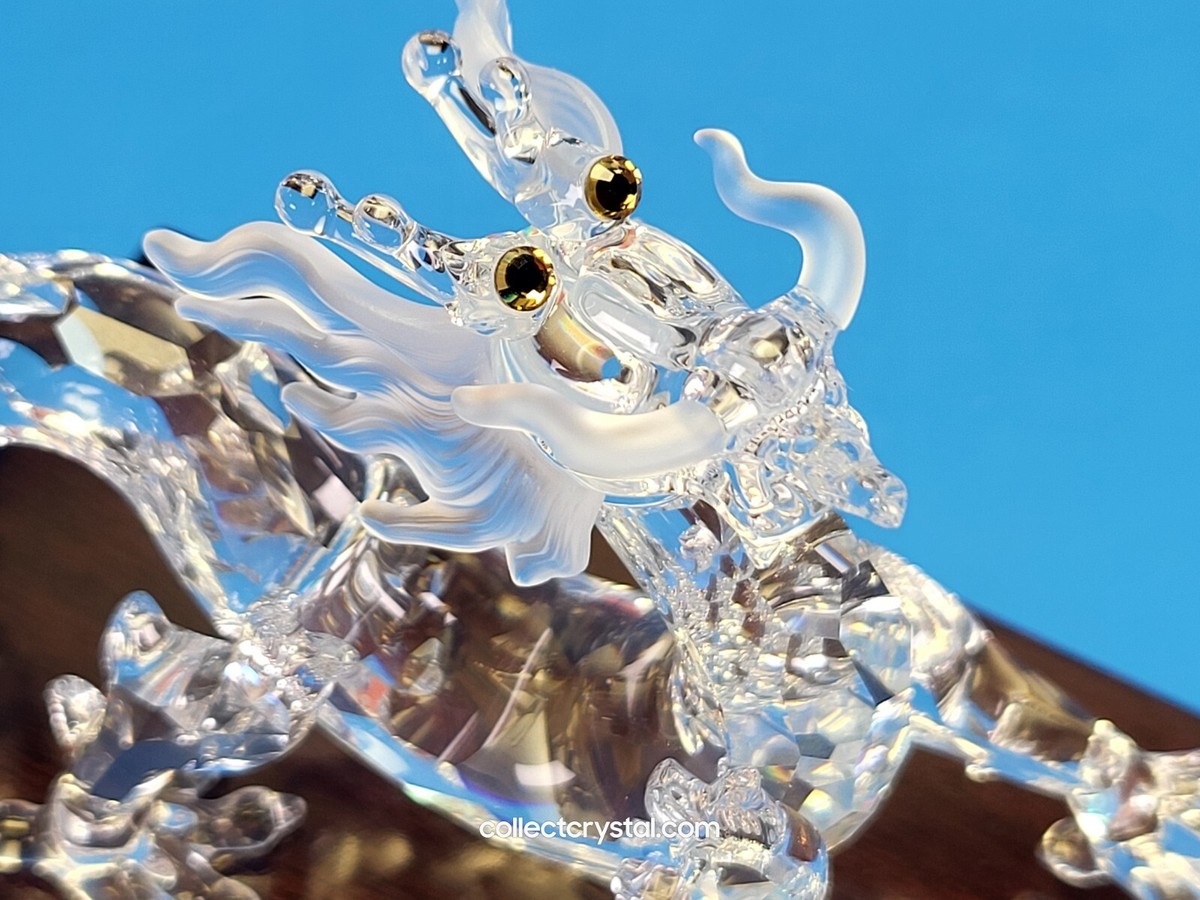 SWAROVSKI DRAGON WITH WOODEN STAND 238202 MIB Complete | eBay