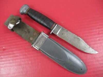 WWII US Navy Mark 1 Fighting Knife Marked: RH Pal 35 w/USN MK 1