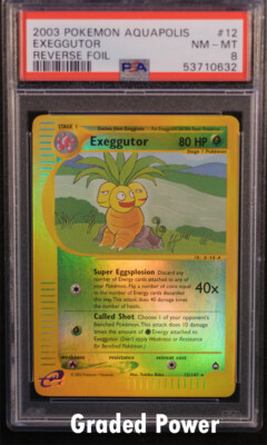 Aquapolis Reverse Holo Exeggutor PSA 8 REVERSE HOLO (0632) 12/147