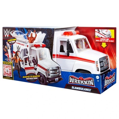 WWE Playset Wrekkin' Slambulance Breakaway Vehicle [44.9L x 22W x