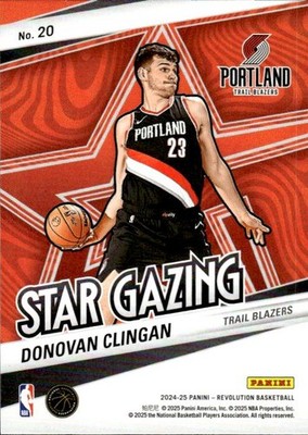 2024-25 Panini Revolution Star Gazing #20 Donovan Clingan TRAIL