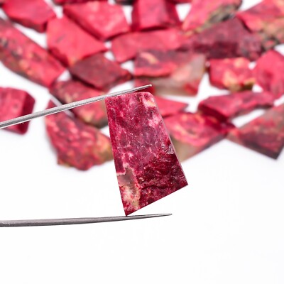 Natural Pink Thulite Slice Rough Gemstone Raw Blue Pink Thulite