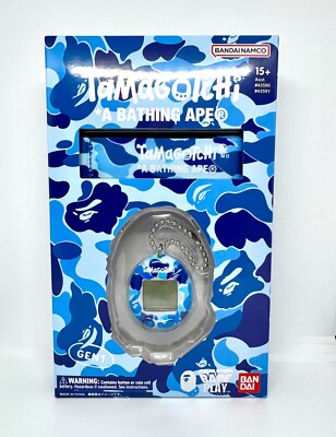 Tamagotchi × BAPE Blue Camo by BANDAI w/ Lanyard Japan Exclusive