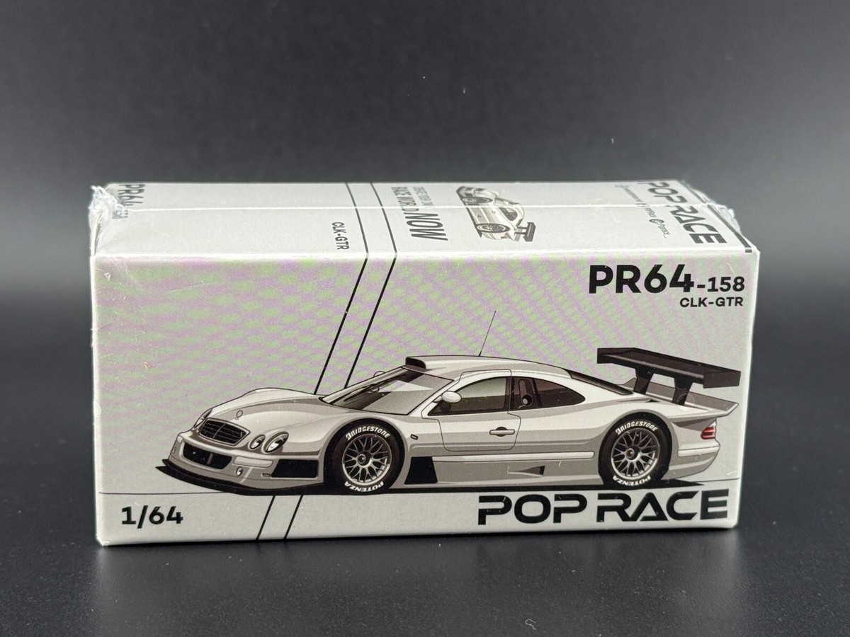 Pop Race Mercedes Benz AMG CLK GTR Silver #158 1/64 | eBay