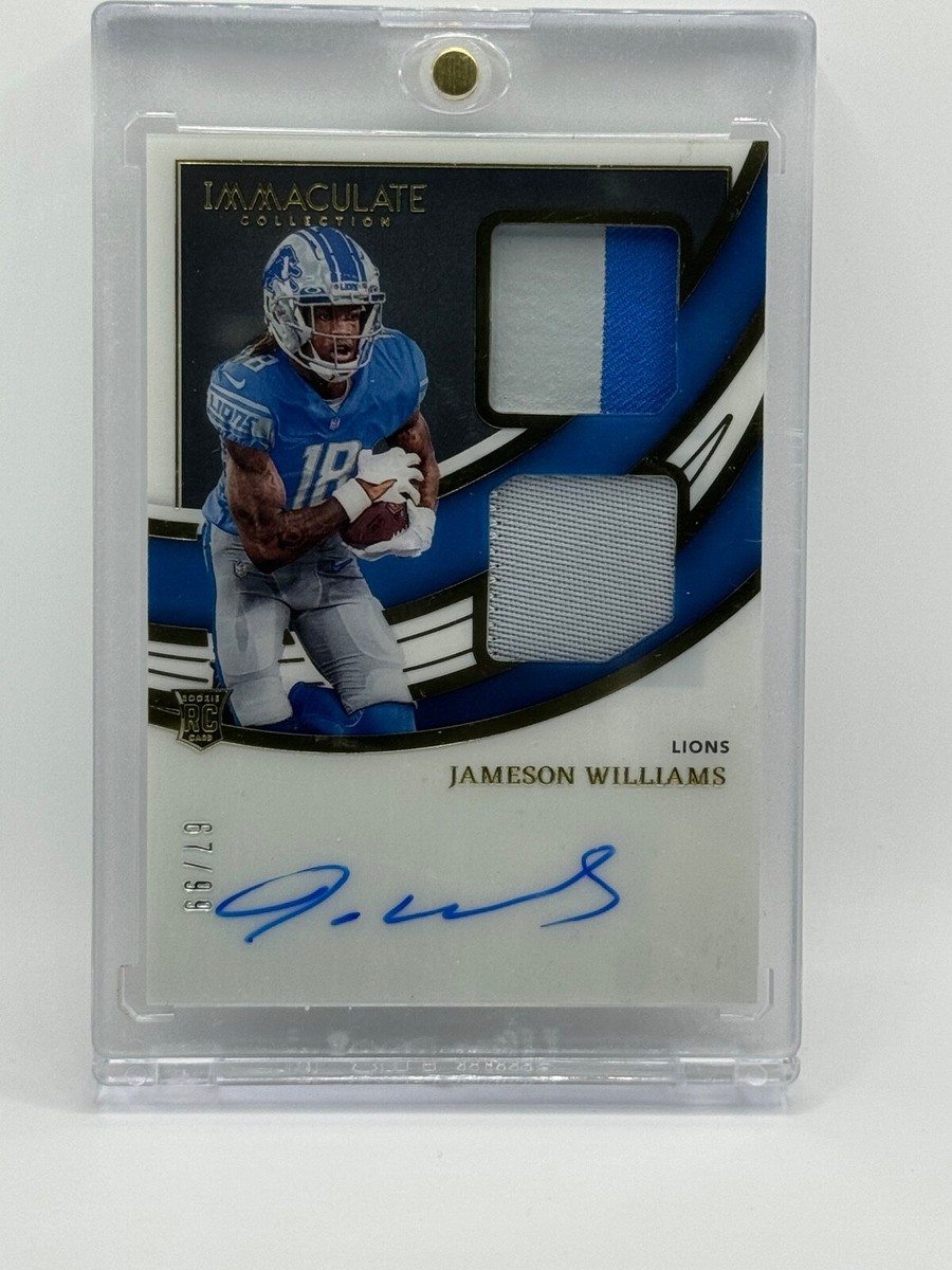 2022 Panini Immaculate Jameson Williams True Rookie Patch AUTO