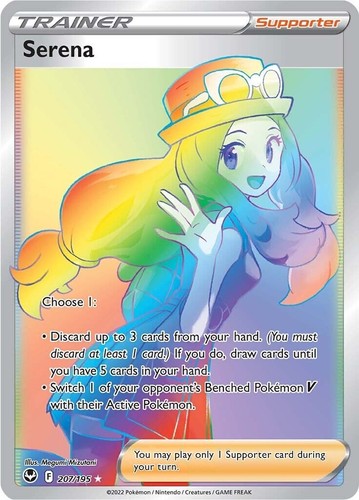 PSA 10 2022 Pokemon Serena Full Art Silver Tempest 193/195 GEM