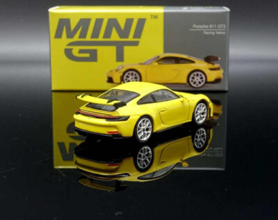 MINI GT Porsche 911 GT3 Racing Yellow #565 (LorR Random delivery
