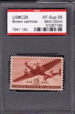 MALACK C28 XF-SUPERB OG NH, w/PSE (GRADED 95, ENCAPS..MORE.. g7946