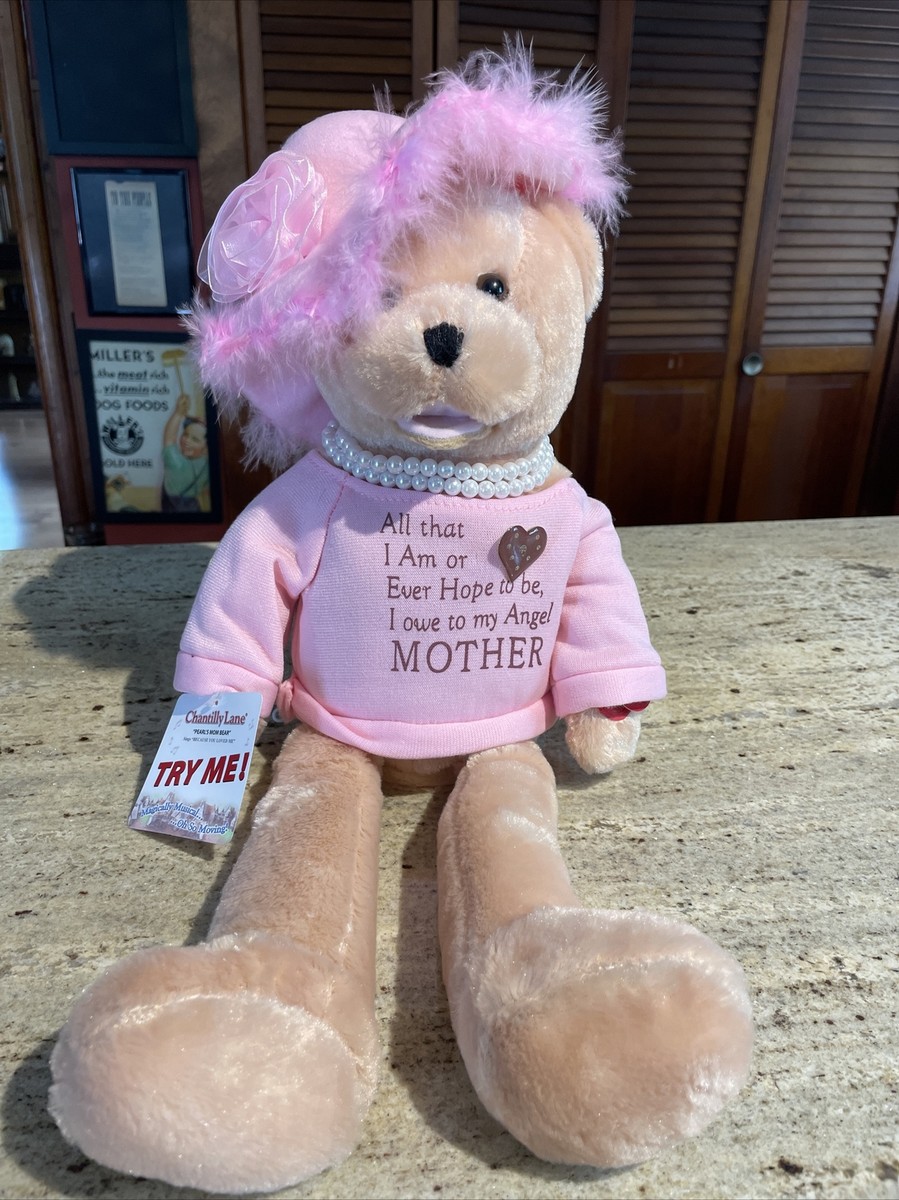 Chantilly Lane Singing Pearl's Mom Bear “Because You Loved Me” NEW