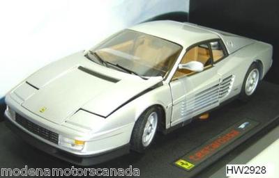 FERRARI TESTAROSSA SILVER by HOT-WHEELS ELITE EDITION 1:18 FREE