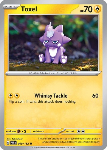 Toxel 069/182 NM / M - Yuka Morii Clay Art - Paradox Rift Pokemon