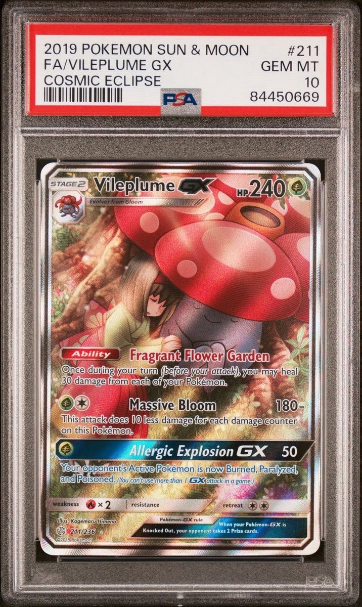 Pokemon Cosmic Eclipse Vileplume GX 211/236 Alternative Art Alt