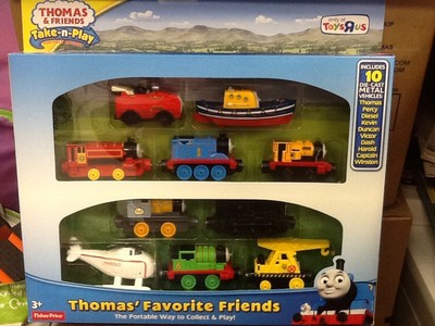 Thomas the tank engine Take N Play Gift Set Of 10 Favourite