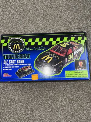 Bill Elliott #94 Thunderbat 1:24 Scale Die Cast Bank 1995 Racing