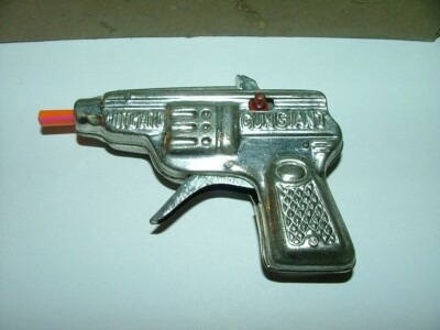 Vintage Pressed Tin Steel GIANT Automatic Roll Cap Toy Gun MINI