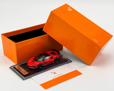 U2 1:64 Red SF90XX Stradale Racing Sports Model Diecast Resin Car