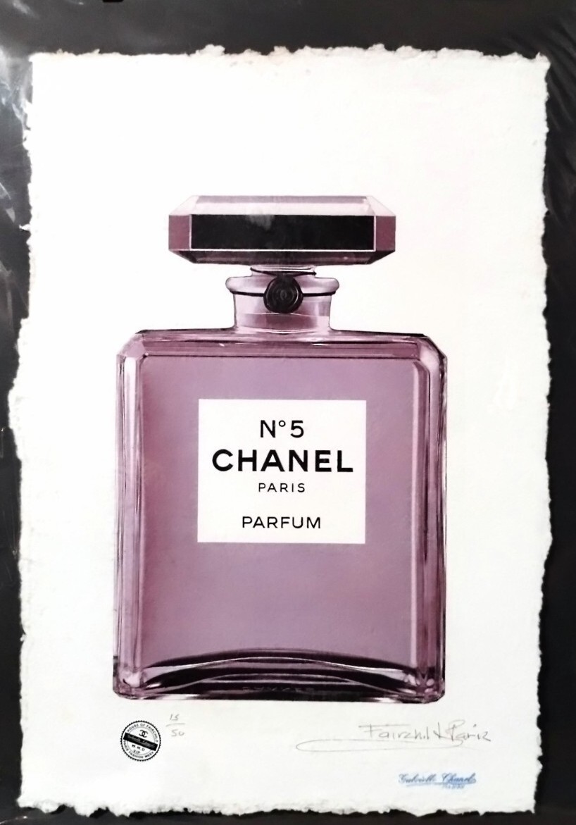 CHANEL No.5 Bottle, Limited Edition 22'x 15'x Signed Fairchild