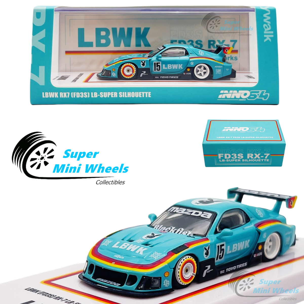 INNO64 1:64 LBWK Mazda RX7 FD3S LB-Super Silhouette HEC 2024 | eBay