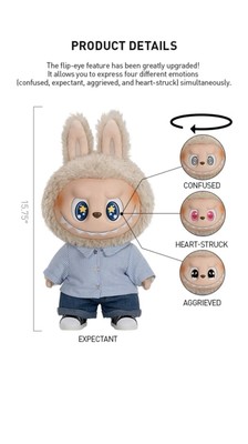 Labubu Flip With Me Vinyl Plush Doll Pop Mart The Monsters | eBay