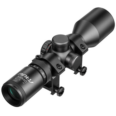 PINTY 3-9x40 Compact Rifle Scope Crosshair Reticle Shockproof
