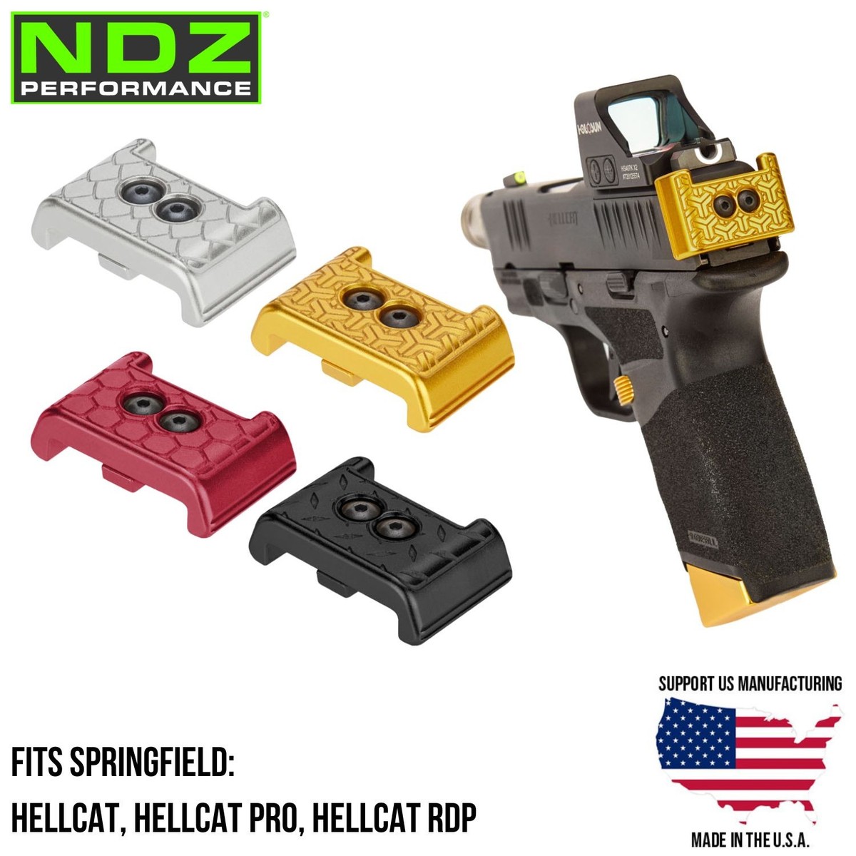 NDZ Springfield Hellcat, Pro, Pro Comp, OSP Slide Racker Plate