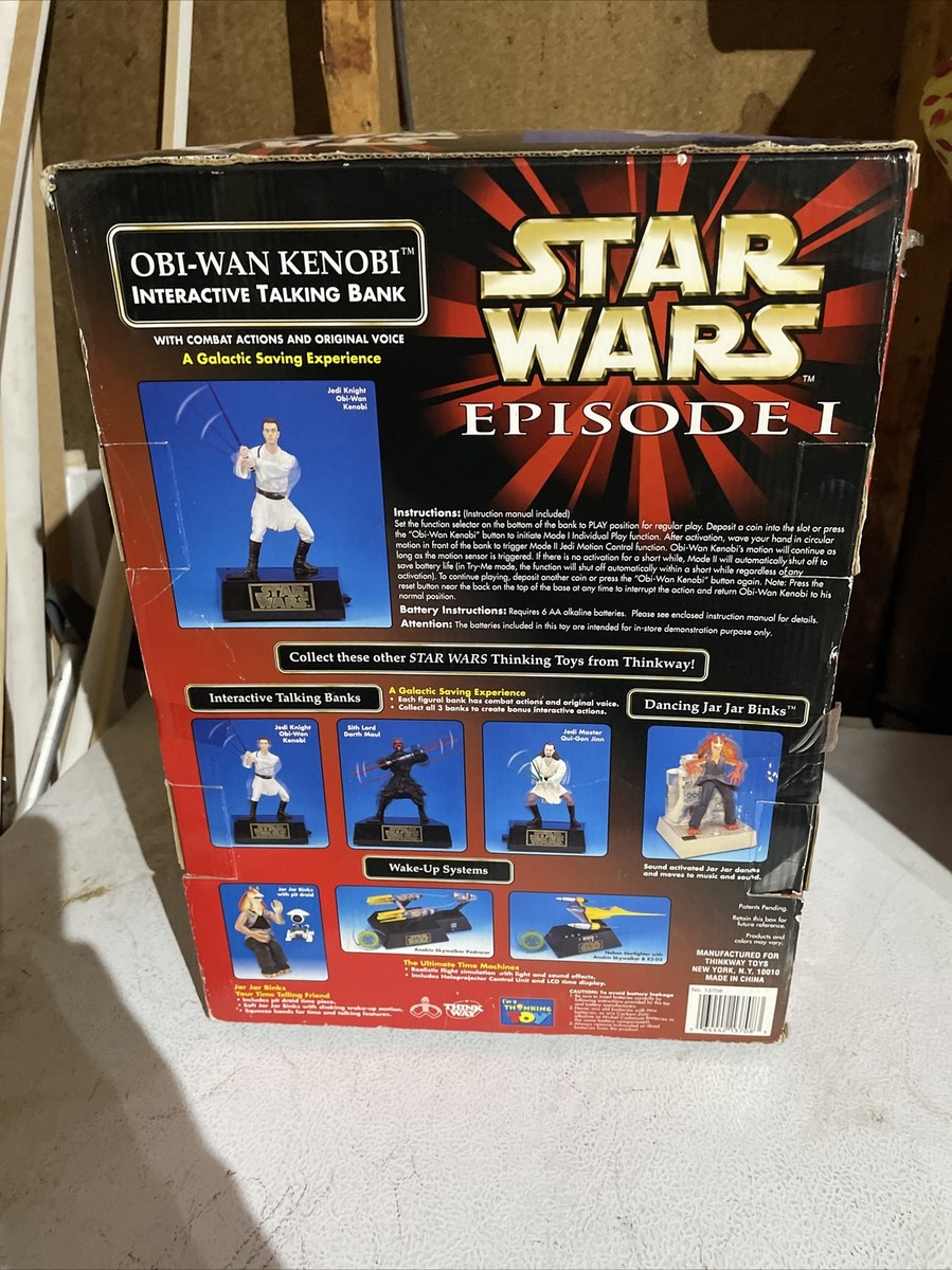 NEW Vintage Star Wars Episode 1 Obi Wan Kenobi Interactive Talking