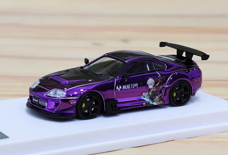 LMLF 1/64 Alloy diecast car model Toyota Supra A80 Z electroplated