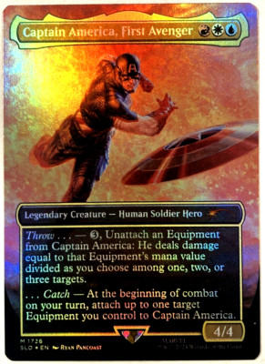MTG Captain America, First Avenger RAINBOW FOIL Secret Lair x